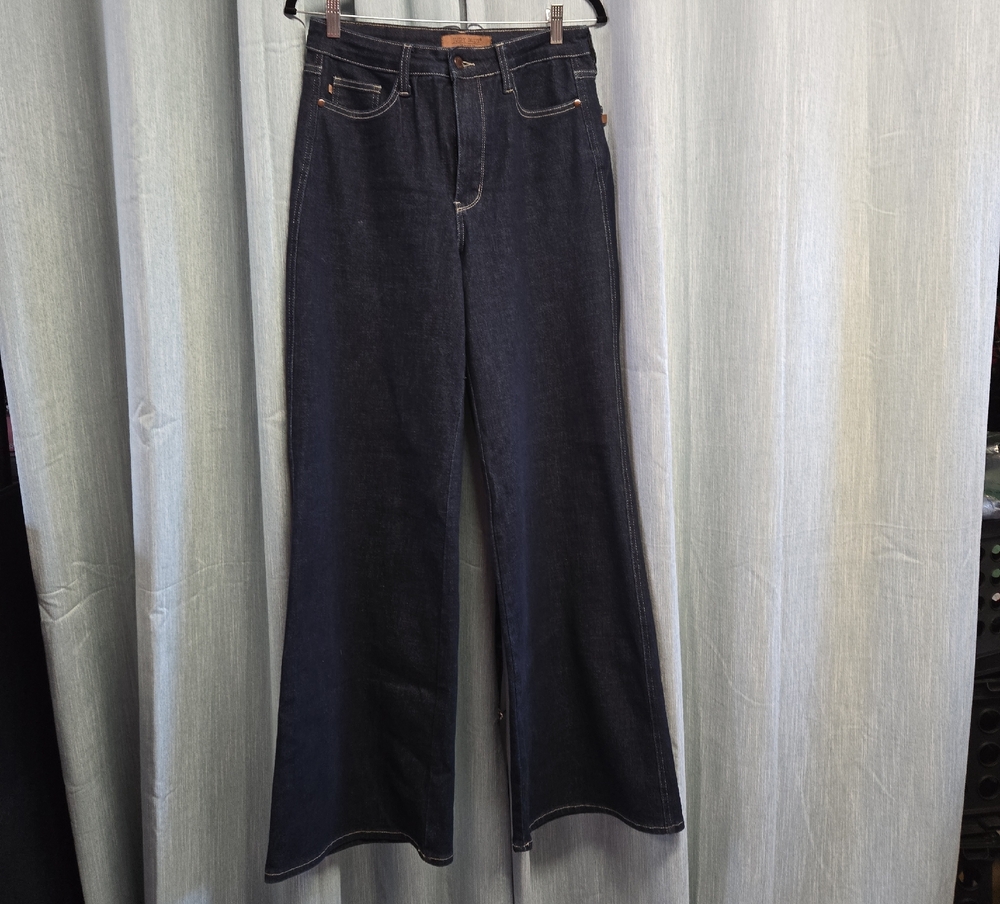 Judy Blue Dark Indigo Retro WIDE leg Jeans 32" Inseam NWOT